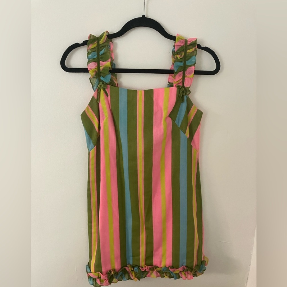 Vintage ‘60s/‘70s Mel Warshaw Multicolor Strap Dress, Small